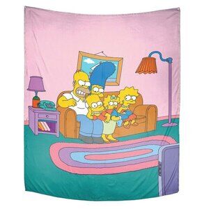 The Simpsons Bart Homer Marge Lisa Wall Hanging Tapestry Gift Cartoon Family NIP